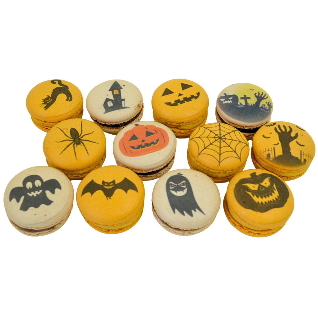 Helovyno Macarons rinkinys, nuo 10 vnt., 2,2 Eur/vnt.