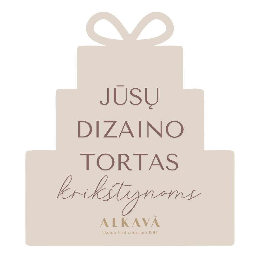 Individualaus puošimo KRIKŠTYNŲ tortas, nuo 40 Eur/kg