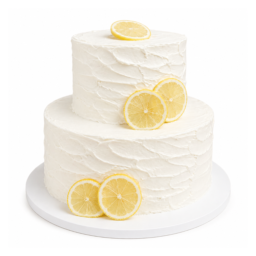 Grietinėle dengtas tortas su citrinomis, 40 Eur/kg
