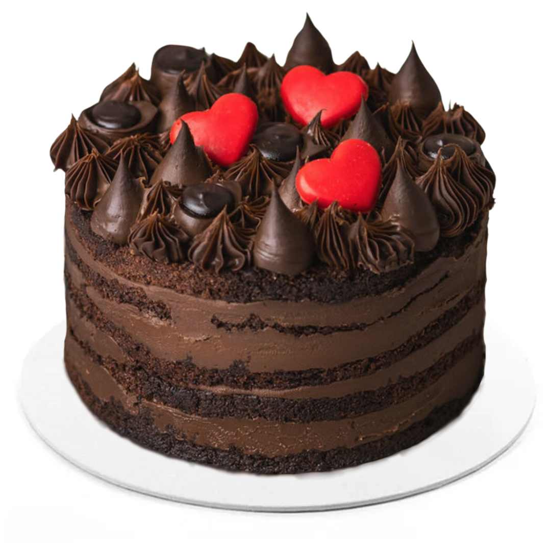 Šokoladinis su širdelėmis