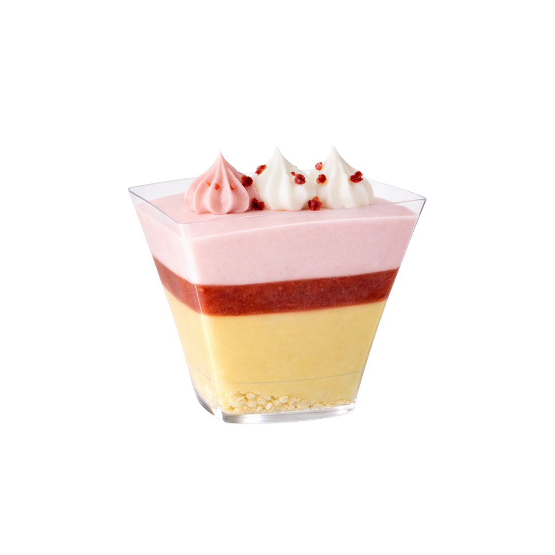 Desertas indelyje - braškinė Crème brûlée, 12 vnt., 3,5 Eur/vnt.