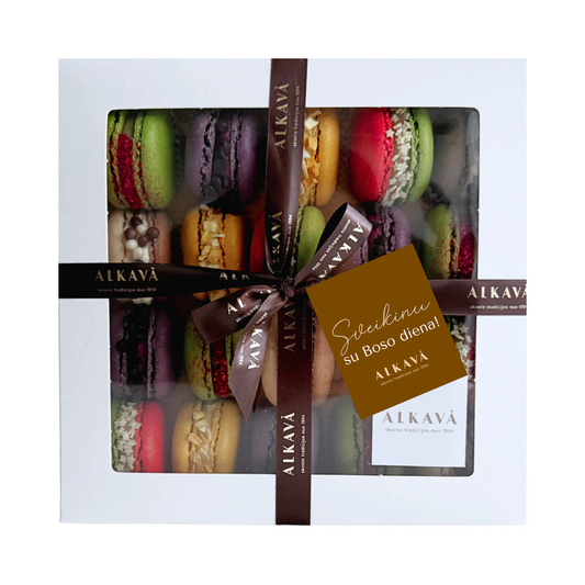 Macarons rinkinys SU BOSO DIENOS kortele, 20 vnt.