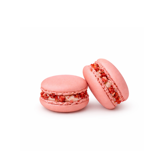Braškių-Kreminio Sūrio Macarons
