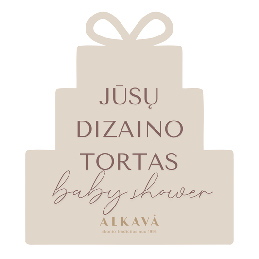 Individualaus puošimo BABY SHOWER tortas, nuo 40 Eur/kg