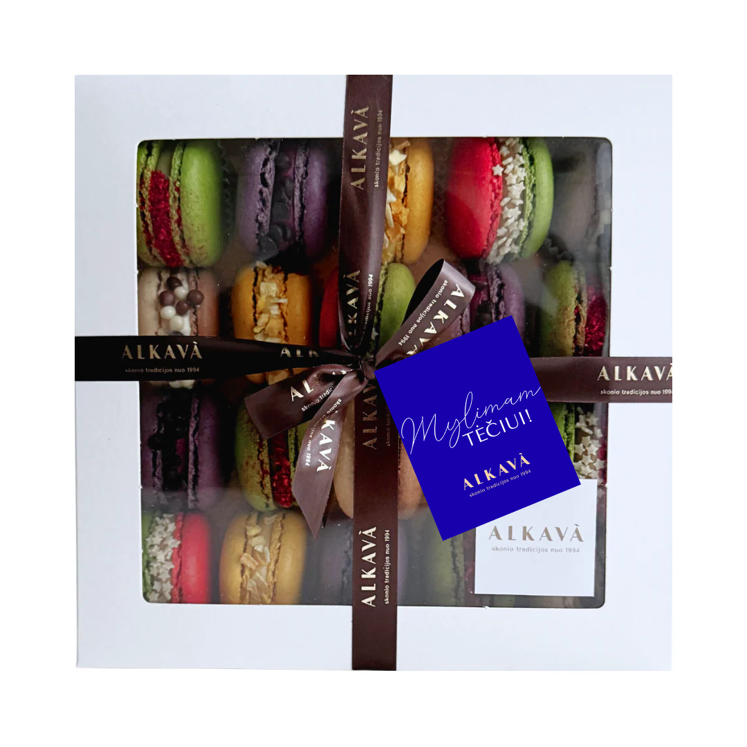 Macarons rinkinys SU TĖČIO DIENOS kortele, 20 vnt.