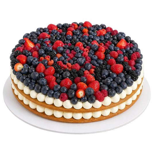 Nuogas tortas su įvariomis uogomis, 45 Eur/kg