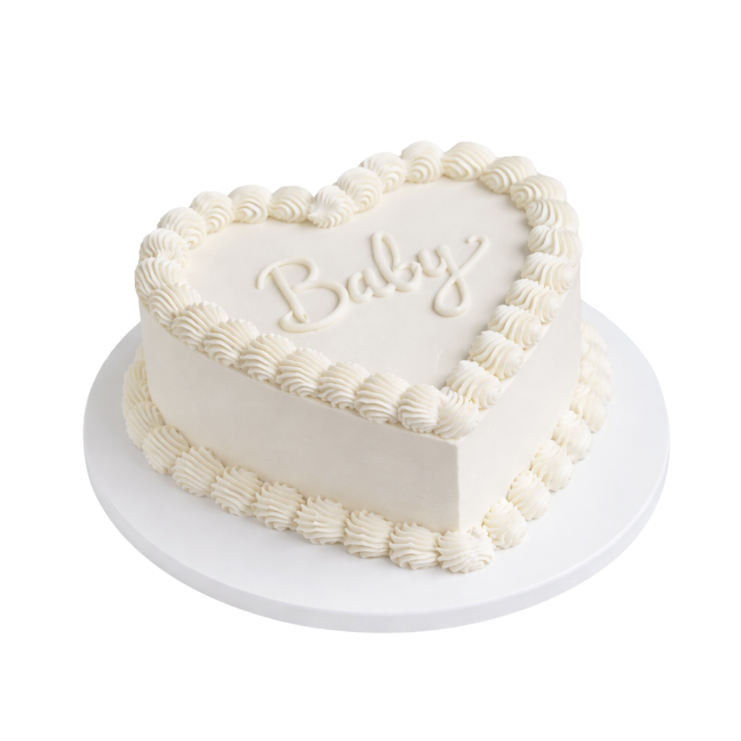 Lyties atskleidimo tortas ŠIRDELĖ BABY, 37 Eur/kg