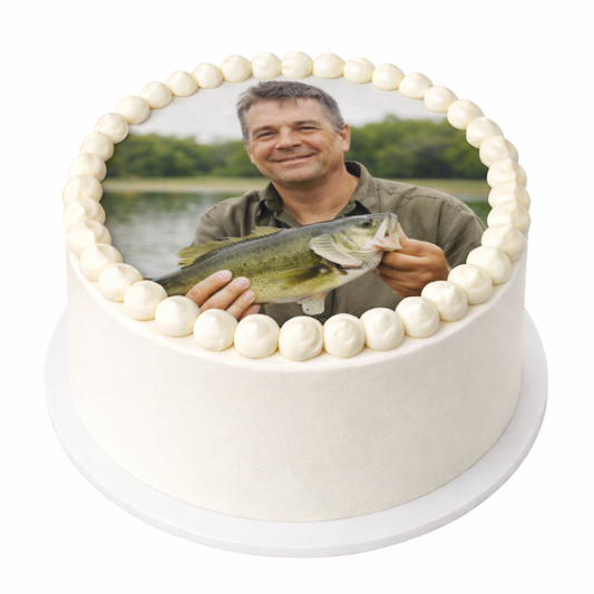 Apvalus tortas Tėčio dienai arba Tėčio gimtadieniui su Jūsų atsiųsta nuotrauka, 33 Eur/kg