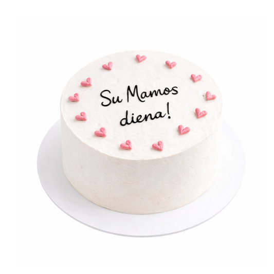 Tortas su gėlytėmis ir Mamos dienos užrašu, 37 Eur/kg