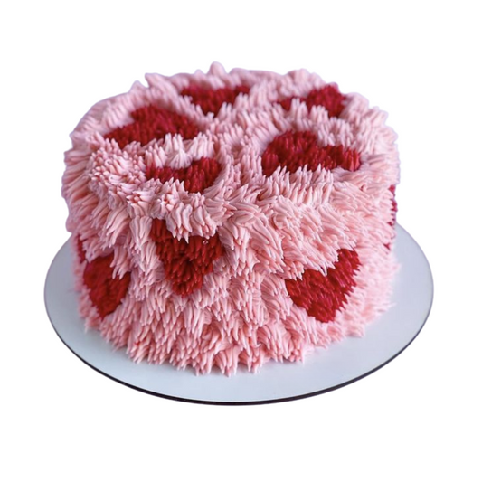 Tortas-ežiukas, rožinis su širdelėmis, 37 Eur/kg