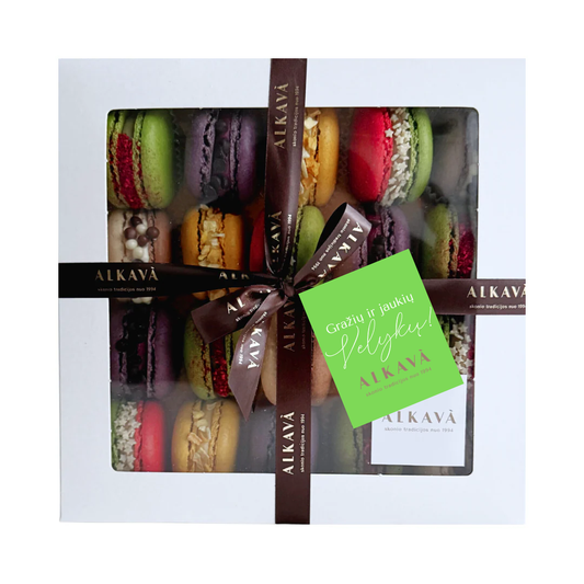 Macarons rinkinys SU VELYKŲ kortele, 20 vnt.