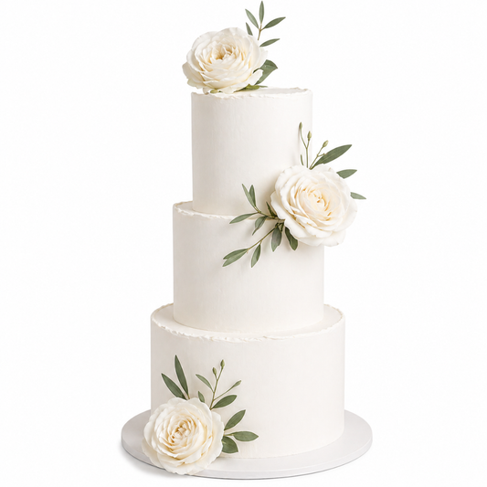 Elegantiškas tortas puoštas Jūsų priderintomis gėlėmis, 40 Eur/kg