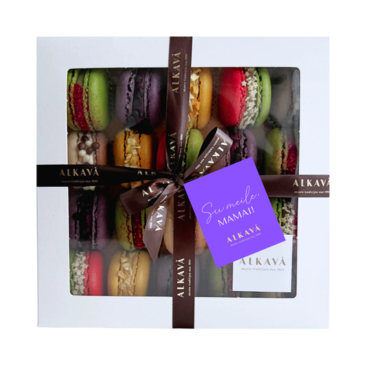 Macarons rinkinys SU MAMOS DIENOS kortele, 20 vnt.