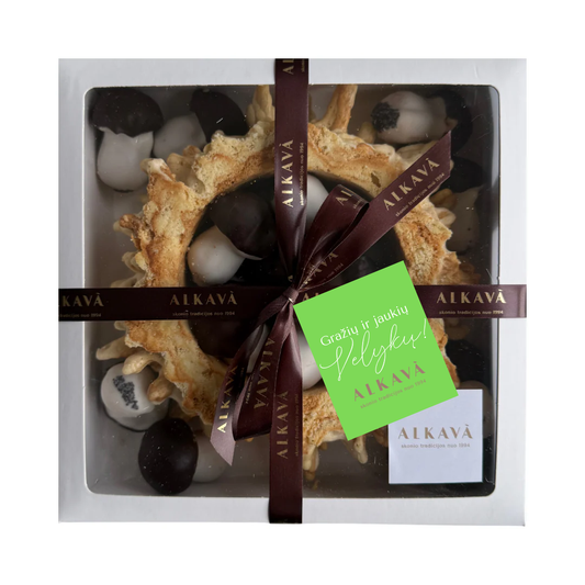 Šakočio ir grybukų rinkinys SU VELYKŲ kortele