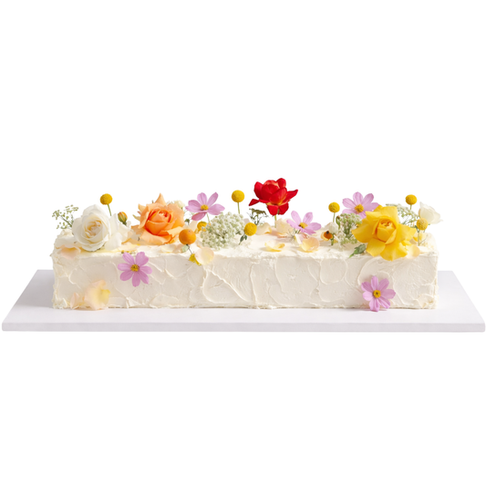 Pailgas tortas su ryškiomis gėlėmis, 45 Eur/kg