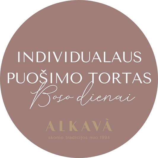 Individualaus puošimo tortas BOSO DIENAI, nuo 40 Eur/kg