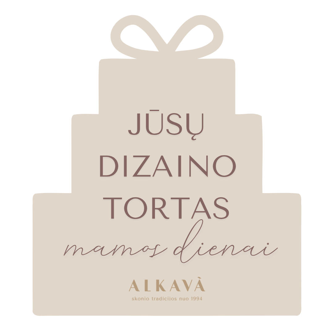 Individualaus puošimo tortas MAMOS DIENAI, nuo 40 Eur/kg