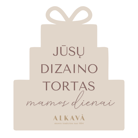 Individualaus puošimo tortas MAMOS DIENAI, nuo 40 Eur/kg
