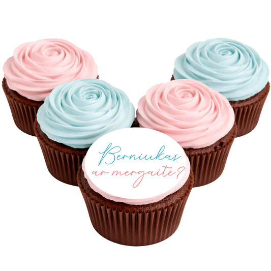 Lyties atskleidimo keksiukai SU UŽRAŠU, 3,5 Eur/vnt.