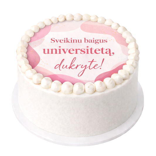 Apvalus tortas su Jūsų atsiųstu maketu, 33 Eur/kg